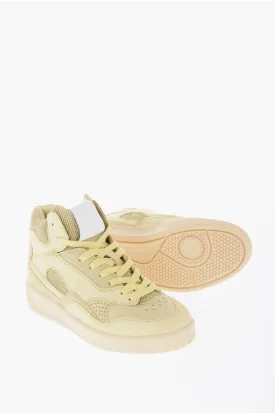 Jil Sander Leather BASKET High-Top Sneakers With Rubber Sole