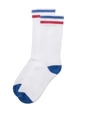 Kennedy Luxe Athletic Sock- Summer White