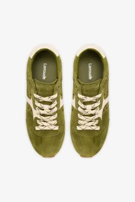 Larroude Stella Sneaker Trainer in Seaweed