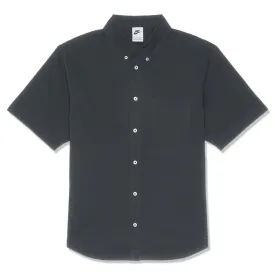 NIKE LIFE S/S SEERSUCKER BUTTON DOWN SHIRT - ANTHRACITE/ANTHRACITE