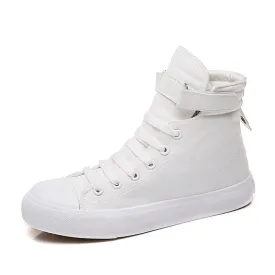 Patricia  High-Top Damen-Sneaker in Vollschwarz mit Klettverschluss