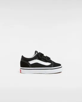 Vans Toddler's Old Skool Hook And Loop Shoes (1-4 years) Black VN000D3YBLK